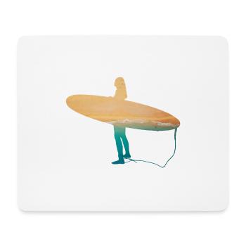 Surfer Surfen Surfergirl Strand Welle Wellen - Mousepad (Querformat) - Weiß - Vorne