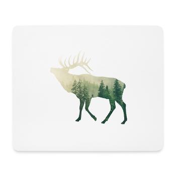 Hirsch - Mousepad (Querformat) - Weiß - Vorne