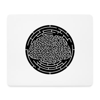 Cerveau - Tapis de souris (format paysage) - blanc - Devant