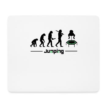 jumping trampolin girl jumpen Evolution Geschenk - Mousepad (Querformat) - Weiß - Vorne