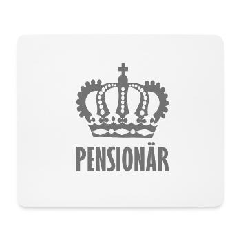 Pensionierung Spruch Krone Witzig silber Rente - Mousepad (Querformat) - Weiß - Vorne