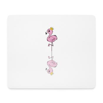 FLAMINGO - Mousepad (Querformat) - Weiß - Vorne