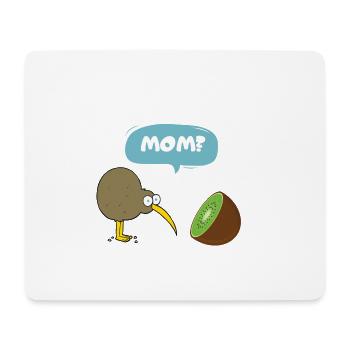 Kiwi Vogel sieht seine Mutter... Kiwi - Mousepad (Querformat) - Weiß - Vorne