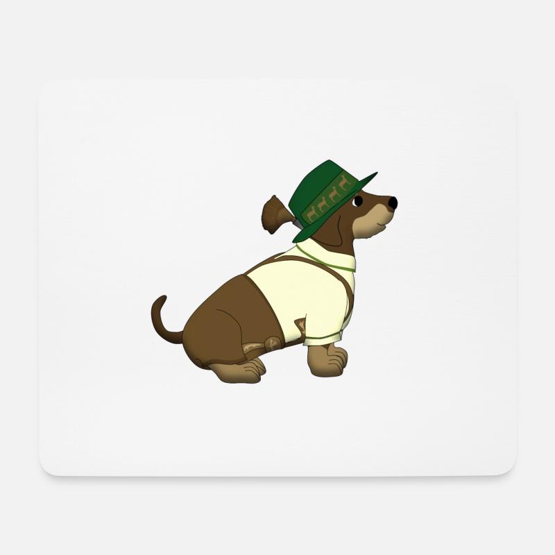 bayerischer Dackelbua - Mousepad (Querformat) - Weiß