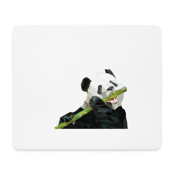 Panda Bambou manger doux mosaïque illustration - Tapis de souris (format paysage) - blanc - Devant