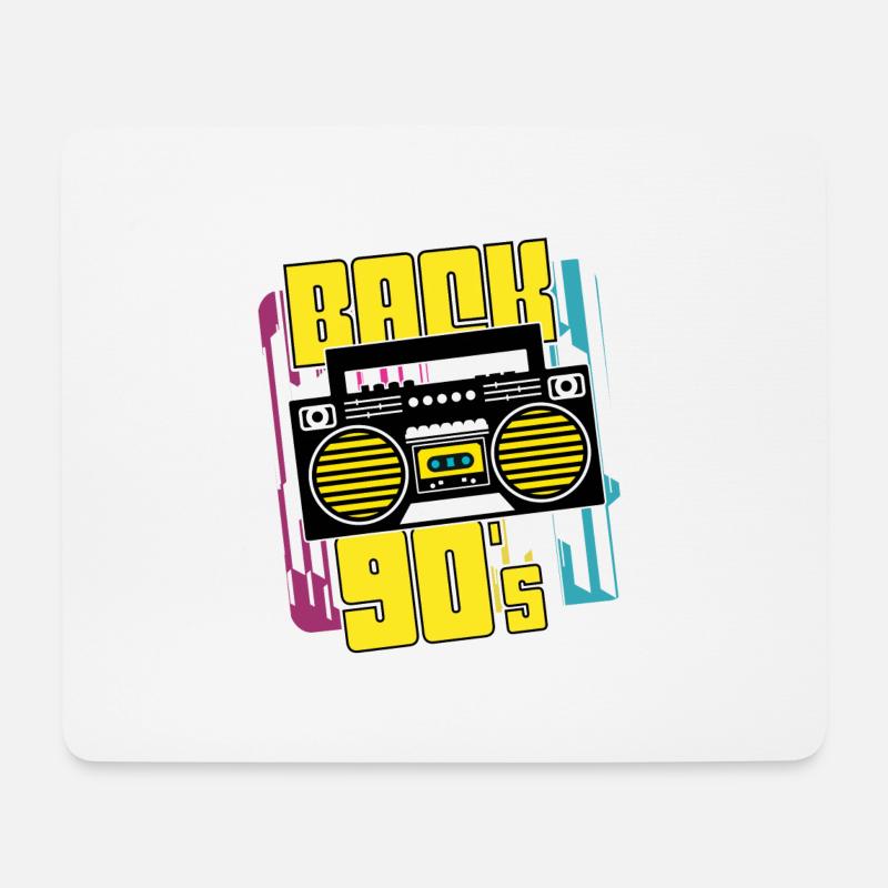 Retro 90er Jahre - Mousepad (Querformat) - Weiß