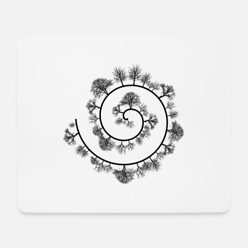 Wald Spirale - Mousepad (Querformat) - Weiß