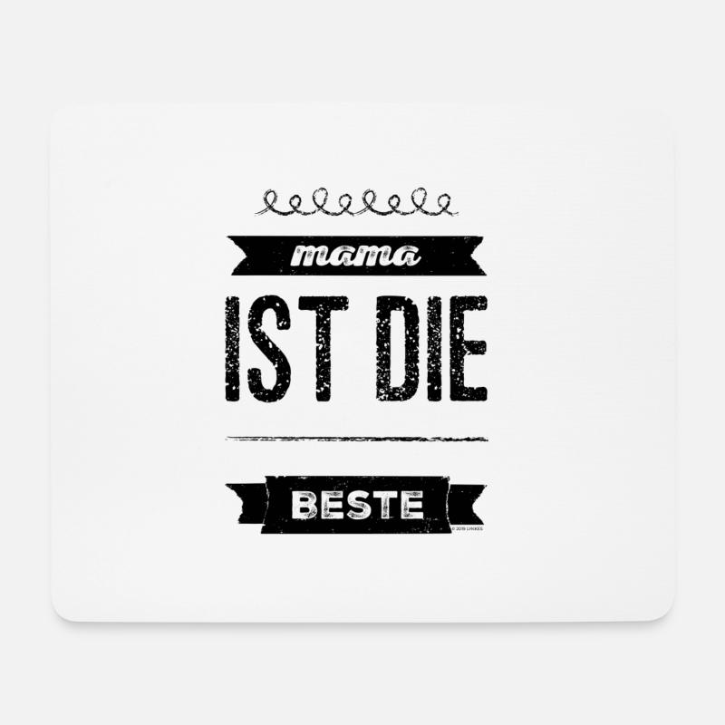 Mama ist die Beste - Mousepad (Querformat) - Weiß
