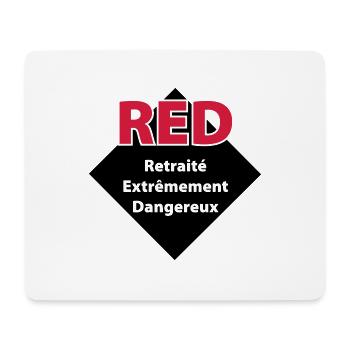 RED - Retraité extrêmement dangereux - Tapis de souris (format paysage) - blanc - Devant