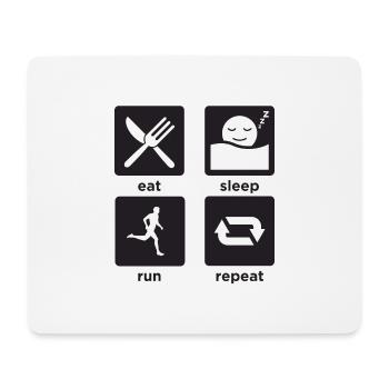 Run Run Run - Tapis de souris (format paysage) - blanc - Devant