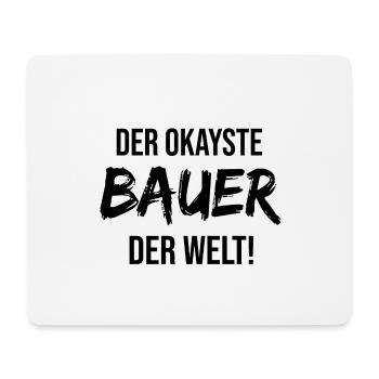 Bauer Landwirt Spruch Geschenkidee - Mousepad (Querformat) - Weiß - Vorne