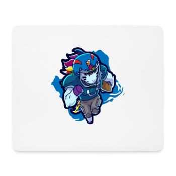 Football Unicorn Sport Gift Rugby - Mouse Pad (horizontal) - white - Front