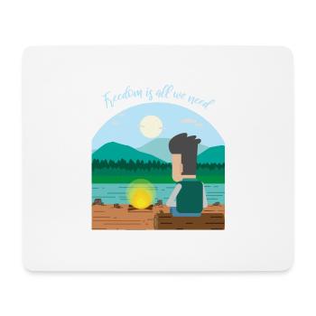 Freedom Horizon Liberté Espace Cadeau - Tapis de souris (format paysage) - blanc - Devant