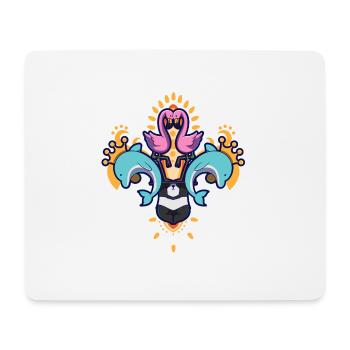 Mardi gras carnaval symbole de décoration cadeau - Tapis de souris (format paysage) - blanc - Devant