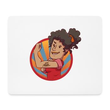 Girl Frauen Power Bizeps Kraft Geschenk - Mousepad (Querformat) - Weiß - Vorne