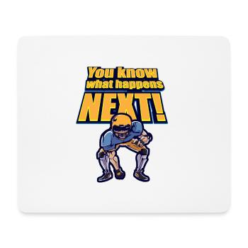 Football Position Tackle Aggressive Gift - Mouse Pad (horizontal) - white - Front