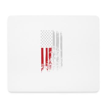 Fire Department USA Flag Firefighter Gift - Mouse Pad (horizontal) - white - Front