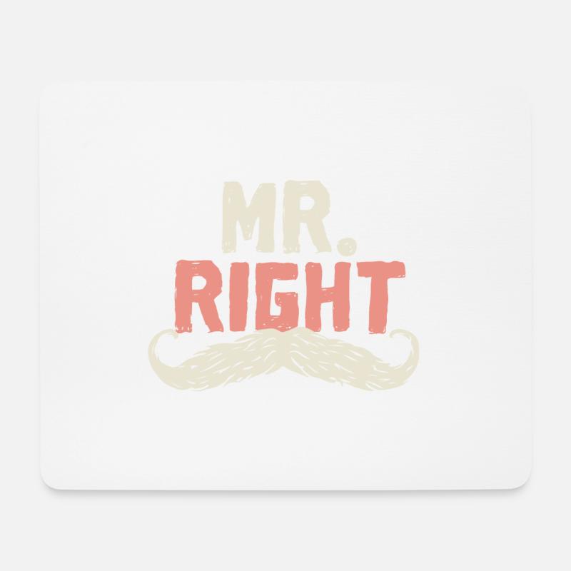 Mr. Right - Mouse Pad (horizontal) - white