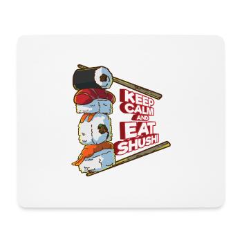 Sushi Fish Japanese Chopsticks Keep Calm Gift - Mouse Pad (horizontal) - white - Front