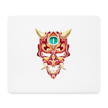 Hannya Maske Teufel Dämon Yokai Geschenk - Mousepad (Querformat) - Weiß - Vorne