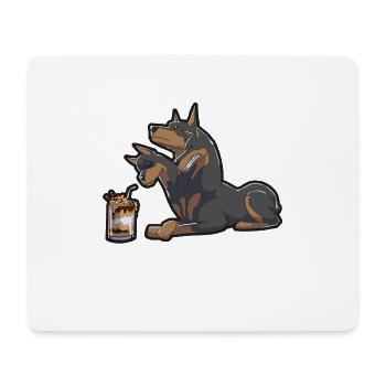 Dobermann Hund Kerberos Milchshake Rasse Geschenk - Mousepad (Querformat) - Weiß - Vorne