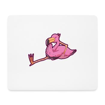 Cadeau de maîtres de zoo oiseau Flamingo - Tapis de souris (format paysage) - blanc - Devant