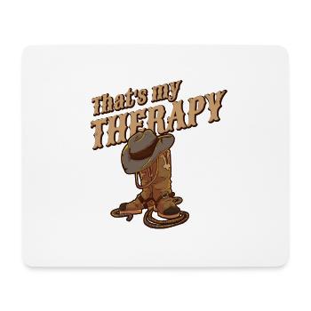 Therapy Boots Lasse Hat Cowboy Gift - Mouse Pad (horizontal) - white - Front