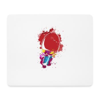 Cadeau de tennis de table Bat Art Colors - Tapis de souris (format paysage) - blanc - Devant
