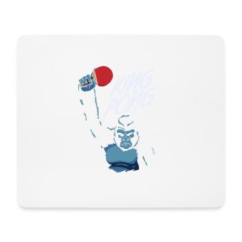 King Pong Tischtennis Gorilla Kong Geschenk - Mousepad (Querformat) - Weiß - Vorne