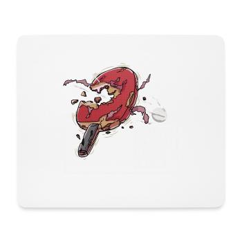 Table Tennis Quick Sport Earth Destroys Gift - Mouse Pad (horizontal) - white - Front