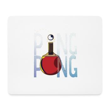 Ping Pong Word Tischtennis Meister Geschenk - Mousepad (Querformat) - Weiß - Vorne