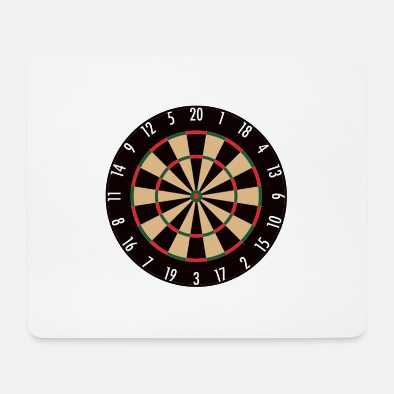 Dartscheibe für Dart Fans, Geschenkidee, Geschenk - Mousepad (Querformat) - Weiß