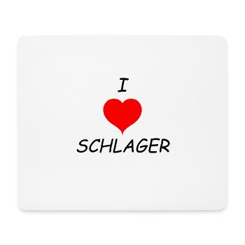 Ich liebe Schlager - Mousepad (Querformat) - Weiß - Vorne