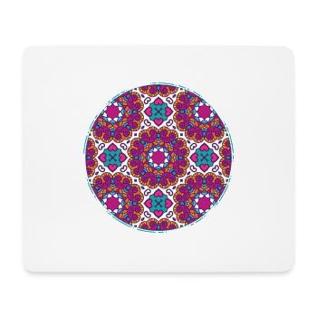 Mandala artistique - Tapis de souris (format paysage) - blanc - Devant