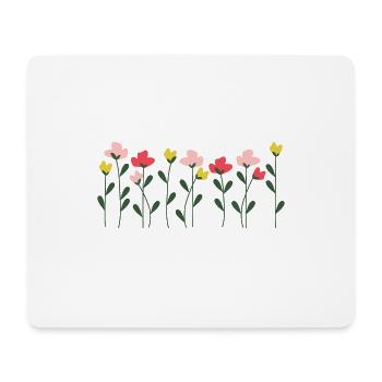 Natur Design - Blumen Wiese - Mousepad (Querformat) - Weiß - Vorne