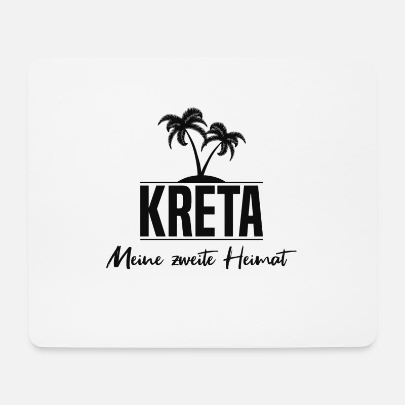 Kreta Heimat Insel Liebe Geschenk - Mousepad (Querformat) - Weiß