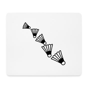 Badmintons Pattern - Mousepad (Querformat) - Weiß - Vorne