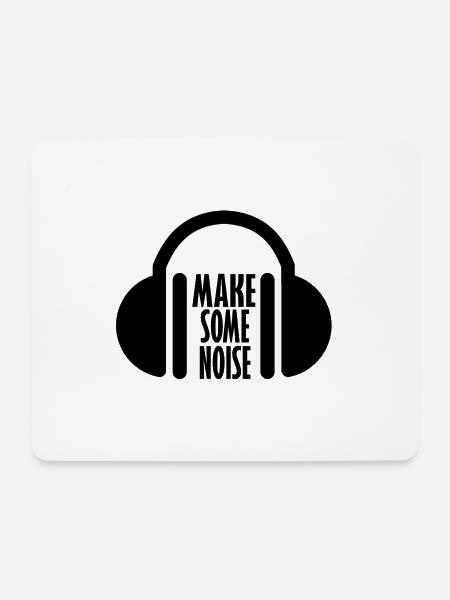 Make some noise DJ DJs Baby Geschenk Musik hören - Mousepad (Querformat) - Weiß