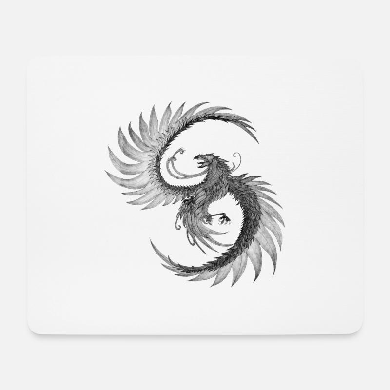 Phoenix aus der Asche - Mousepad (Querformat) - Weiß