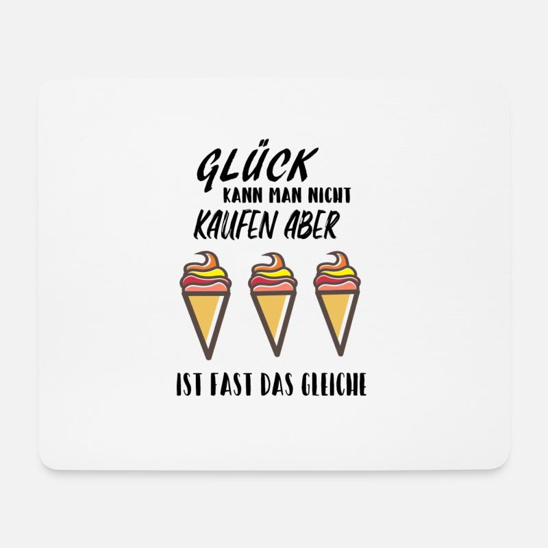 Eiskrem - Eis Liebhaber - Eis - Geschenkidee - Mousepad (Querformat) - Weiß