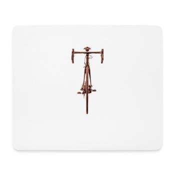 Fahrrad front von vorn rötlich Shirt - Mousepad (Querformat) - Weiß - Vorne