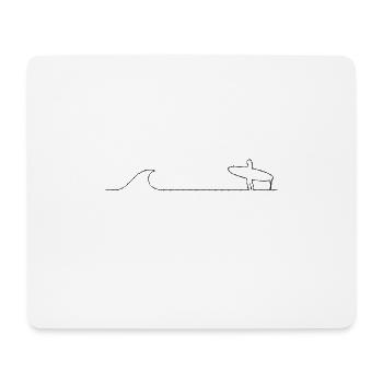 Surfing Wave Line Surf Wave Line Leash - Mouse Pad (horizontal) - white - Front
