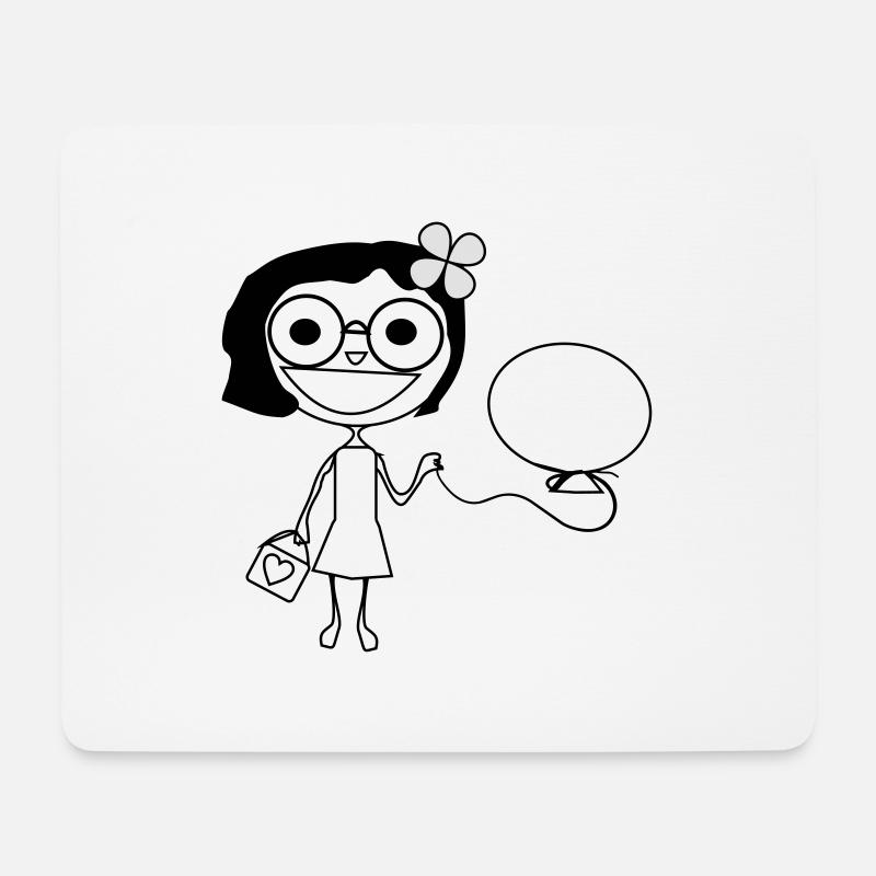Mädchen - Mousepad (Querformat) - Weiß