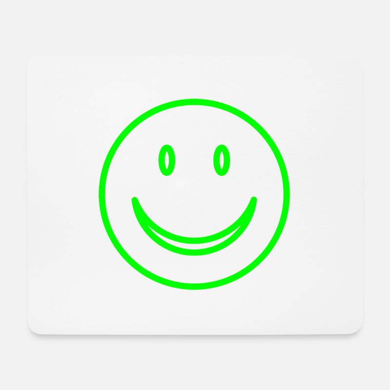 Lachendes Gesicht - Smile - Mousepad (Querformat) - Weiß