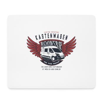 Kastenwagen Adventure - Mousepad (Querformat) - Weiß - Vorne