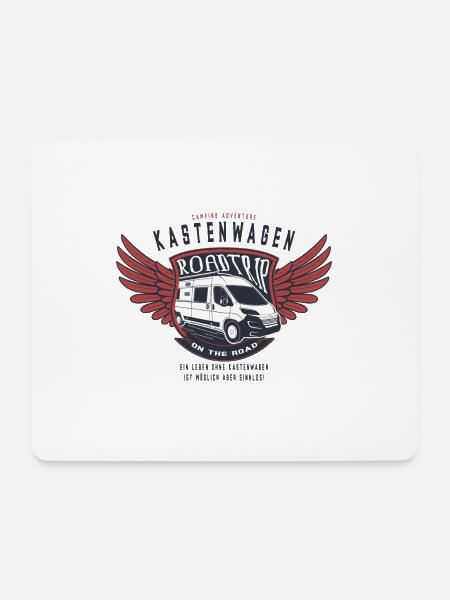 Kastenwagen Adventure - Mousepad (Querformat) - Weiß