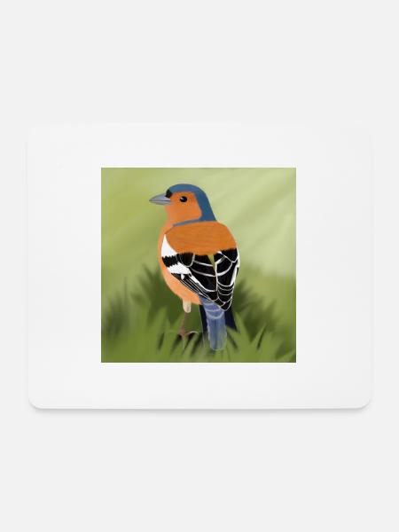 Buchfink - Mousepad (Querformat) - Weiß
