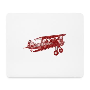 Avion modèle d'avion vintage - Tapis de souris (format paysage) - blanc - Devant