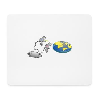 It’s Flat Meme Flat Earth Society Funny T-Shirt - Mousepad (Querformat) - Weiß - Vorne
