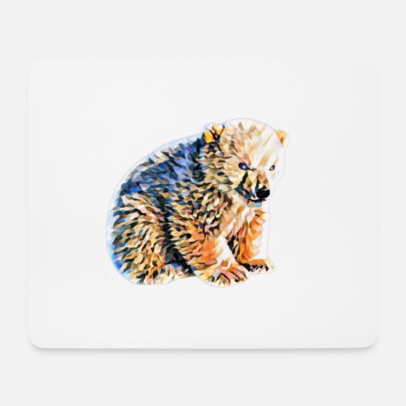 Eisbär - Mousepad (Querformat) - Weiß